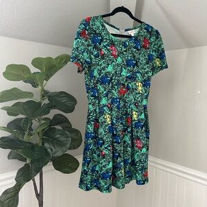 Lularoe Colorful Floral Short Sleeve Dress